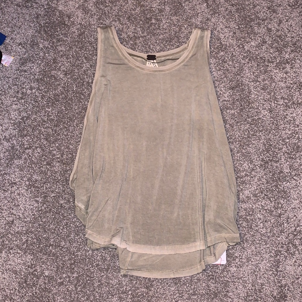 Free people tank top - green size XS NWT